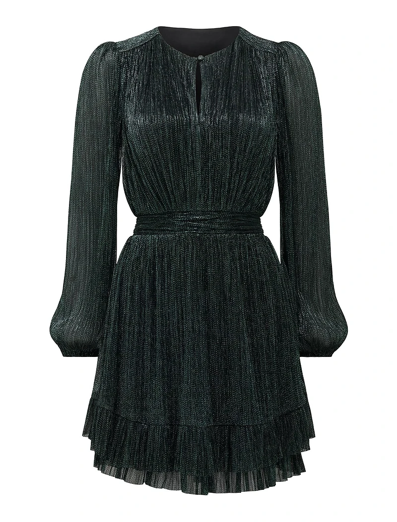 Goldie Long Sleeve Plisse Mini Dress