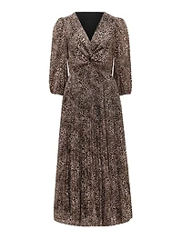 Viviana Twist Front Pleated Midi