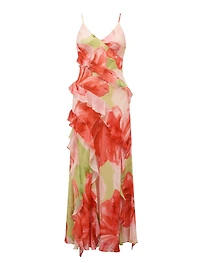 Poppy Asymm Ruffle Gown