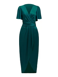 Estelle Flutter Sleeve Midi Dress