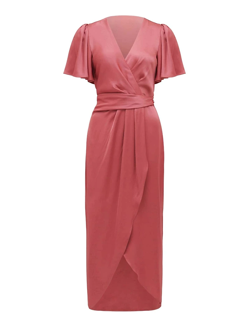 Estelle Flutter Sleeve Midi Dress