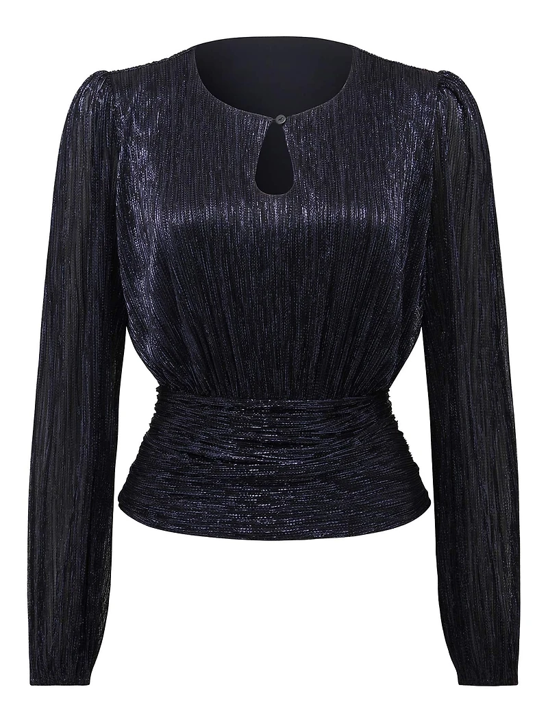 Ava Plisse High Neck Top