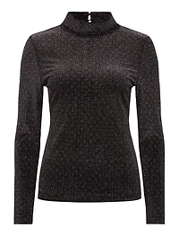 Marina Velvet High Neck Top