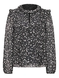 Cody Ruffle Pintuck Blouse