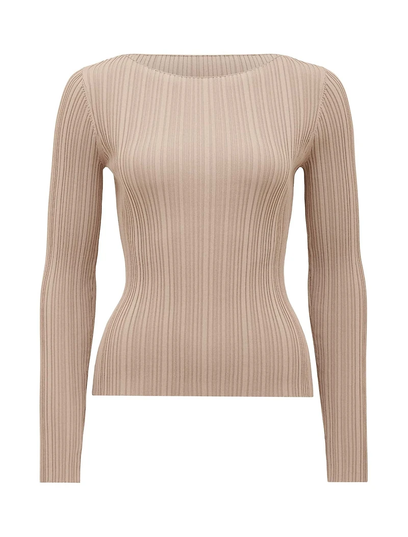 Evie Long Sleeve Rib Knit Top