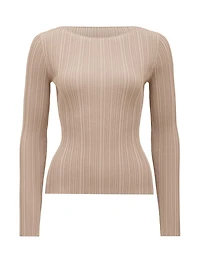 Evie Long Sleeve Rib Knit Top
