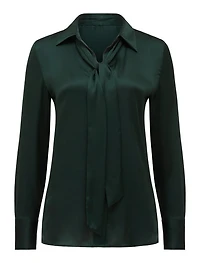 Thea Tie Neck Satin Shirt