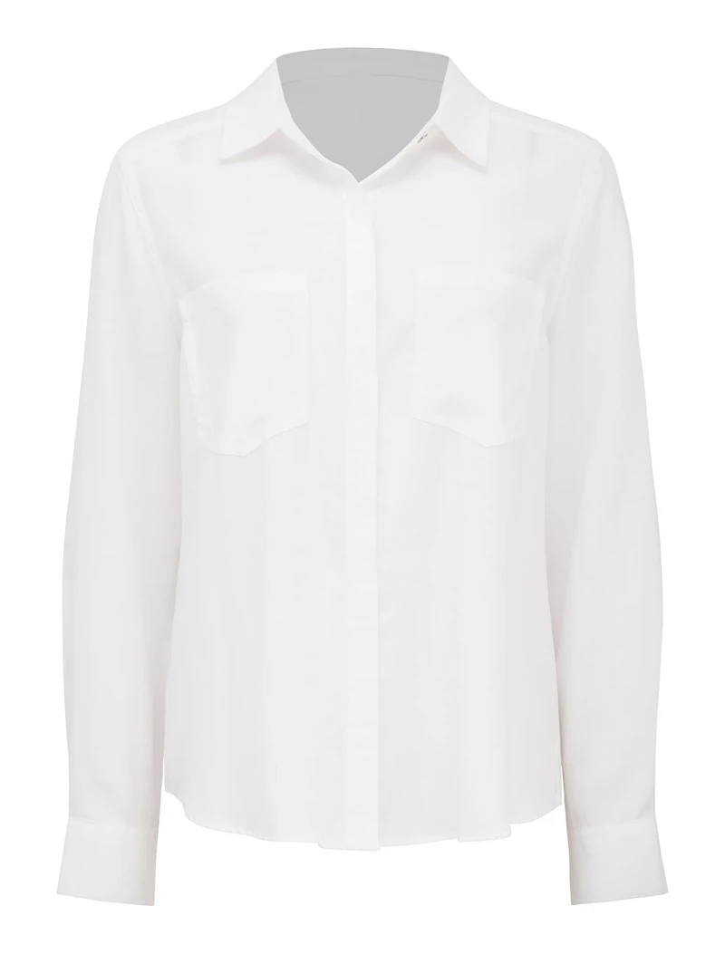 Abigail Long Sleeve Denim Blouse