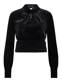 Viola Velvet Keyhole Top