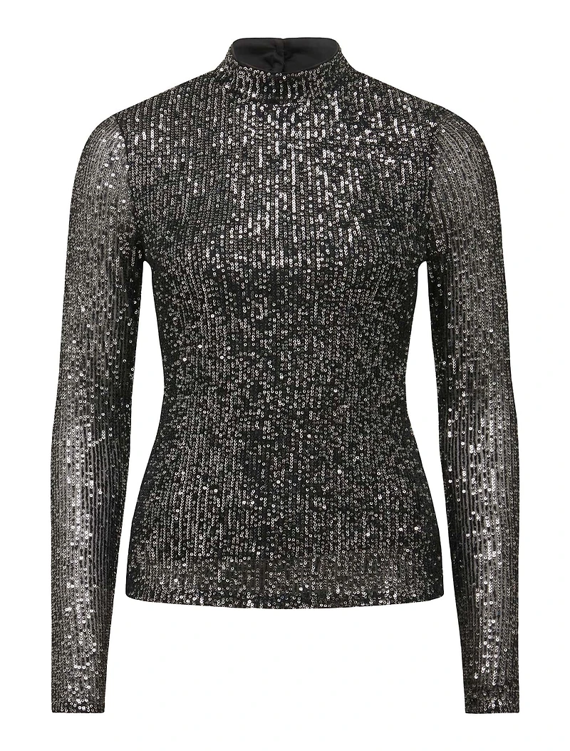Anthea High Neck Sequin Top