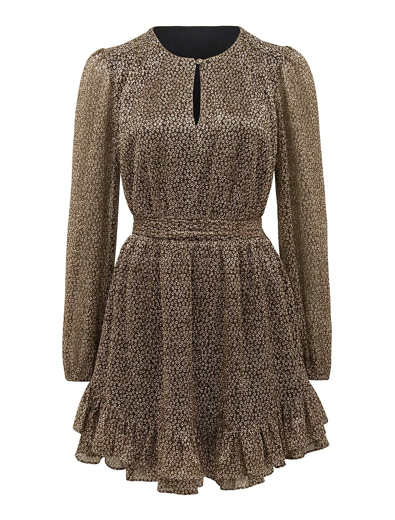 Goldie Long Sleeve Plisse Mini