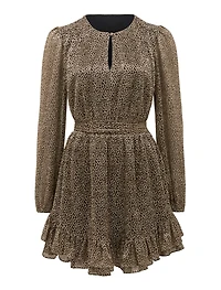 Goldie Long Sleeve Plisse Mini