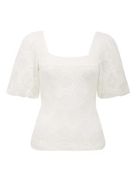 Rosemary Lace Square Neck Top