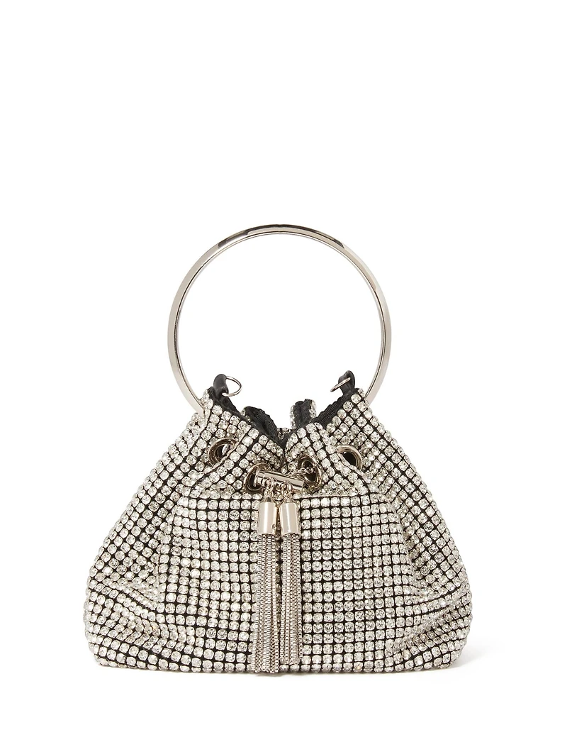 Skylah Sparkle Metal Handle Clutch Bag