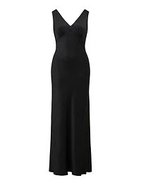 Cameron V Neck Satin Maxi