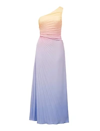 Paula Pleated One Shoulder Maxi