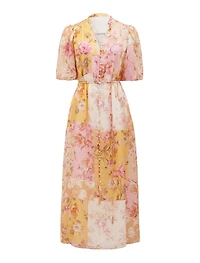 Loren Puff Sleeve Midi
