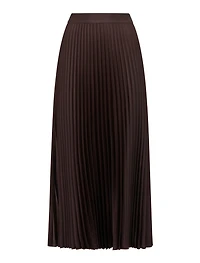 Estelle Satin Pleated Midi Skirt
