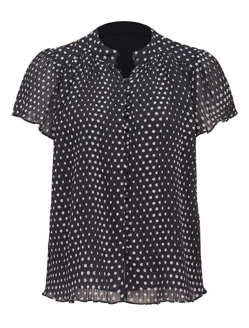 Yvonne Flutter-Sleeve Blouse