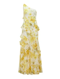 Belle Petite One Shoulder Gown