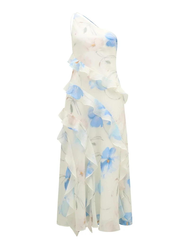 Belle Petite One Shoulder Gown