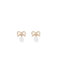 Bailey Bow & Pearl Earrings