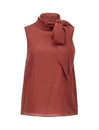 Jane Tie Neck Sleeveless Top
