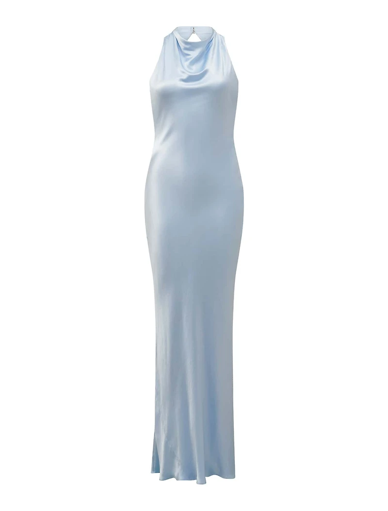 Michelle Open Back Satin Maxi