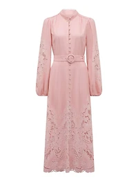 Ebony Embroidered Midi Dress