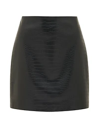 Ivanna Vegan Crocodile Mini Skirt