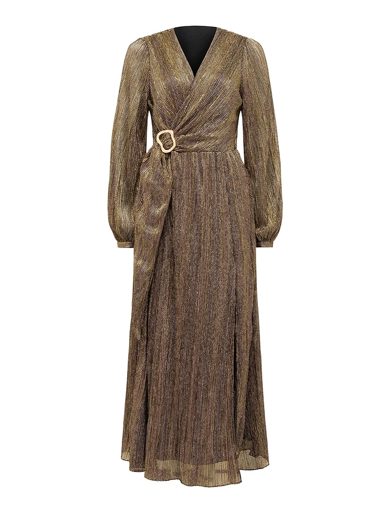 Tyler Plisse Belted Midi Dress