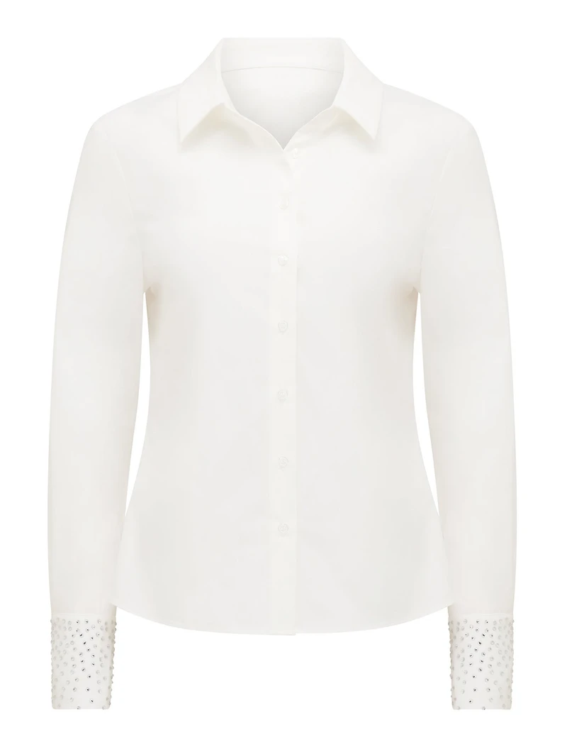 Honey Diamanté-Cuff Shirt