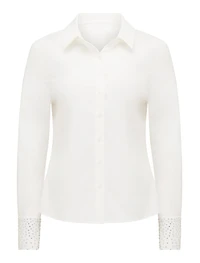 Honey Diamanté-Cuff Shirt