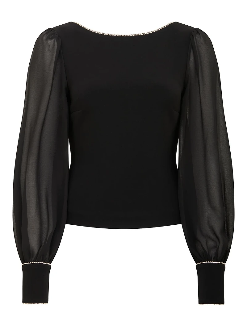 Olivia Embellished Trim Top