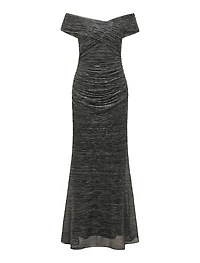 Wilma Off-Shoulder Plisse Maxi Dress