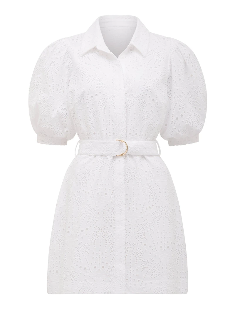 Bryony Embroidered Shirt Mini Dress