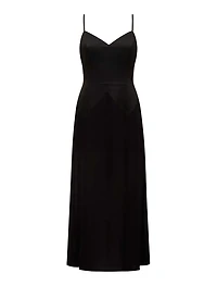 Scarlett Sheer-Skirt Maxi Dress