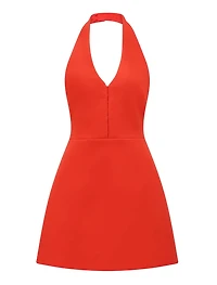 Ricki Halter Hook and Eye Mini Dress