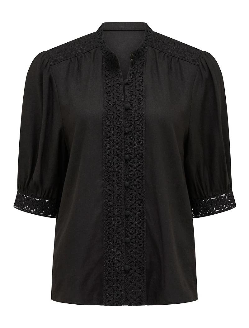 Cassie Crochet Trimmed Blouse