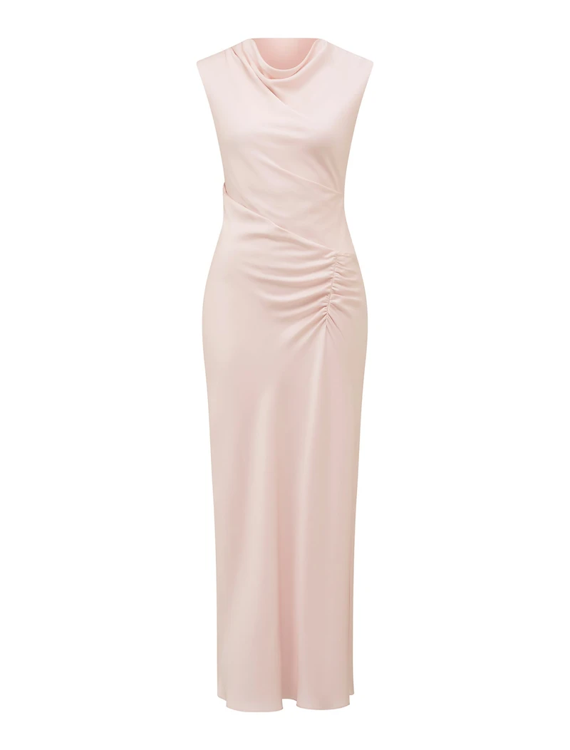 Ava Draped Satin Maxi Dress