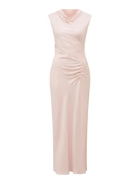 Ava Draped Satin Maxi Dress