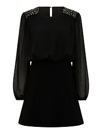 Nyla Diamante Trim Mini Dress