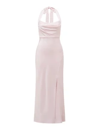 Alice Halter Satin Maxi Dress