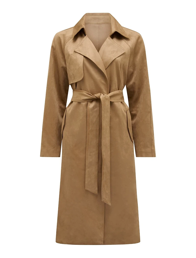 Cass Vegan Suede Trench
