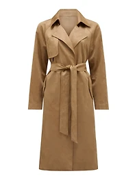 Cass Vegan Suede Trench