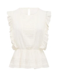 Rose Ruffle Sleeve Top