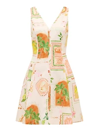 Fran Fit & Flare Linen Mini Dress