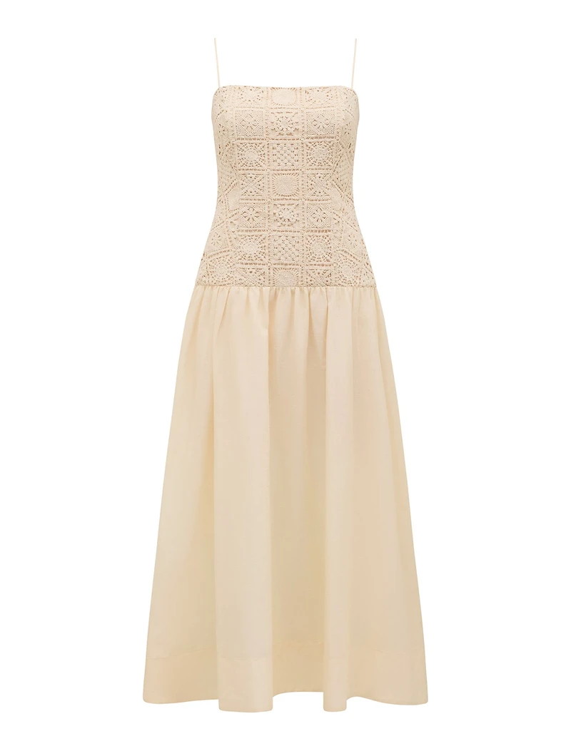 Cara Crochet Midi Dress