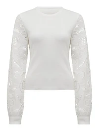 Charlie Woven Sleeve Knit Top