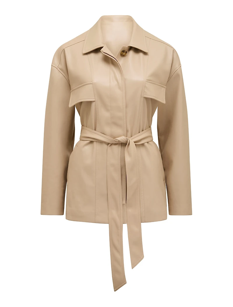 Karli Faux Leather Shacket